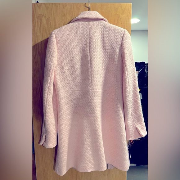 Lands end basketweave toggle pink coat NEVER WORN - Picture 5 of 6